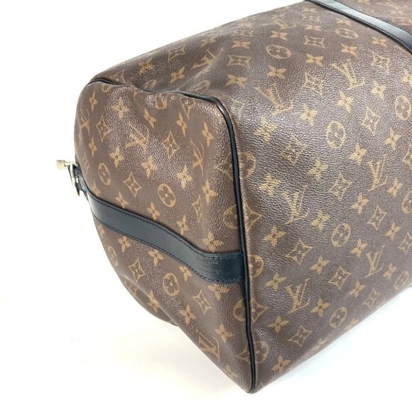 LOUIS VUITTON M56714 MonogramMacassar KeepallBandouliere55 Hand Bag Duffle Bag - Picture 8 of 15